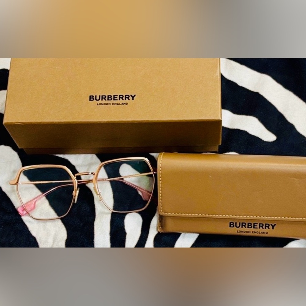 Burberry gold toned prescription glasses